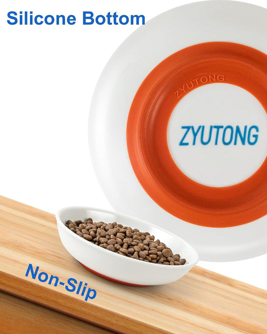 Ceramic Cat Bowl Whisker Friendly, Non-Slip Cat Food Bowls 3-Pack