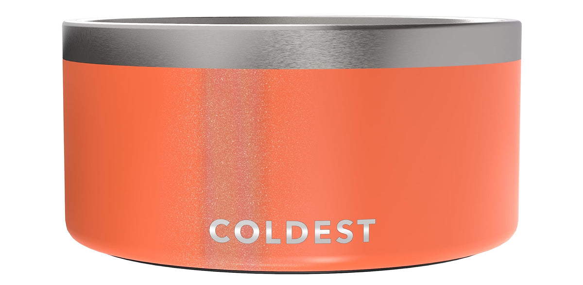 Coldest Dog Bowl - Anti Rust Metal, Non Slip, 3 Layers Insulated Stainless Steel Dog Bowls - Spill Proof & Heavy Duty - Water Bowl for Dogs, Cats & Pets, Dish Washer Safe (21 oz, Stealth Black)