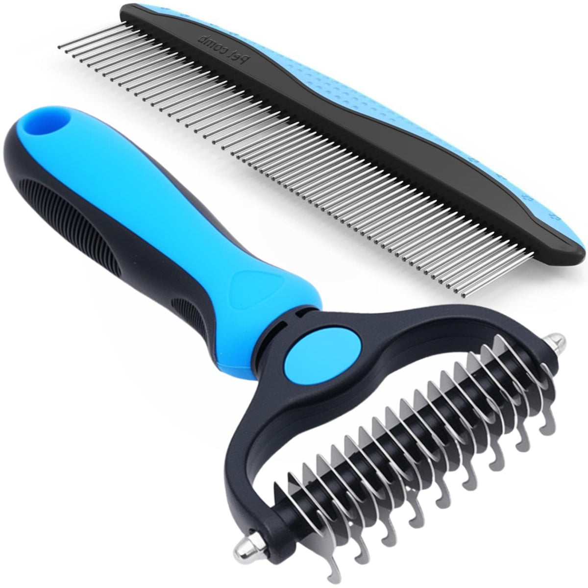 Dog Grooming Rake, Dog Brush for Shedding for Dogs and Cats