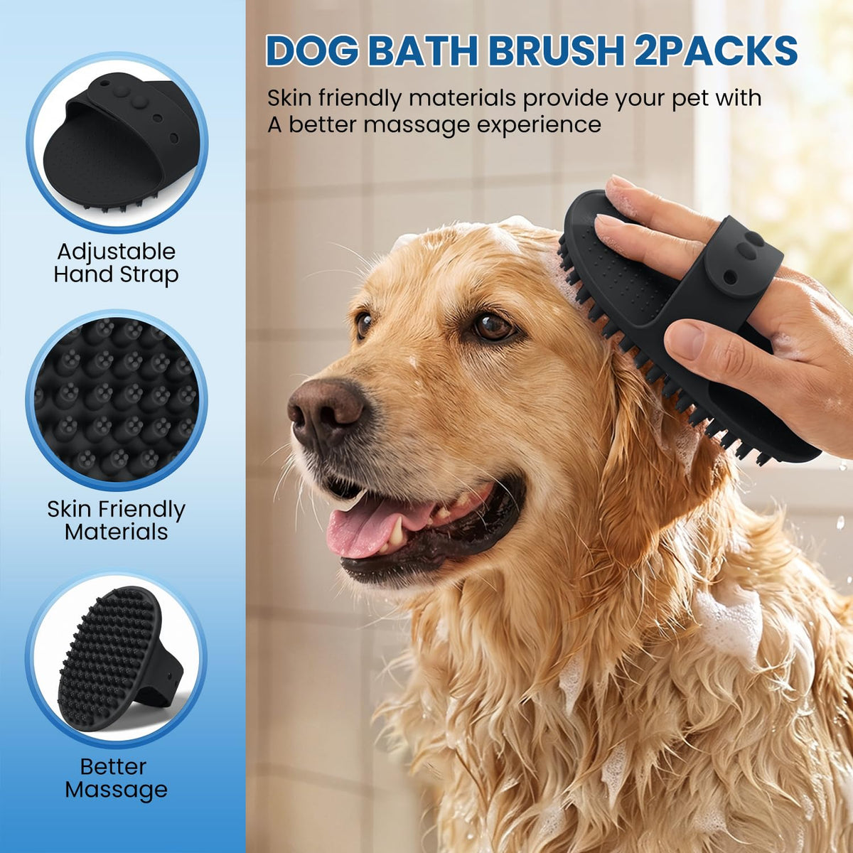 Pet Grooming Rake for Dogs and Cats - Double-Sided Deshedding Dematting Tool, 4-in-1 Undercoat Rake & Metal Comb for Long and Short Haired Pets, Reduces Shedding by 95%, 4Pack