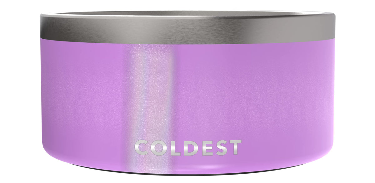 Coldest Dog Bowl - Anti Rust Metal, Non Slip, 3 Layers Insulated Stainless Steel Dog Bowls - Spill Proof & Heavy Duty - Water Bowl for Dogs, Cats & Pets, Dish Washer Safe (21 oz, Stealth Black)