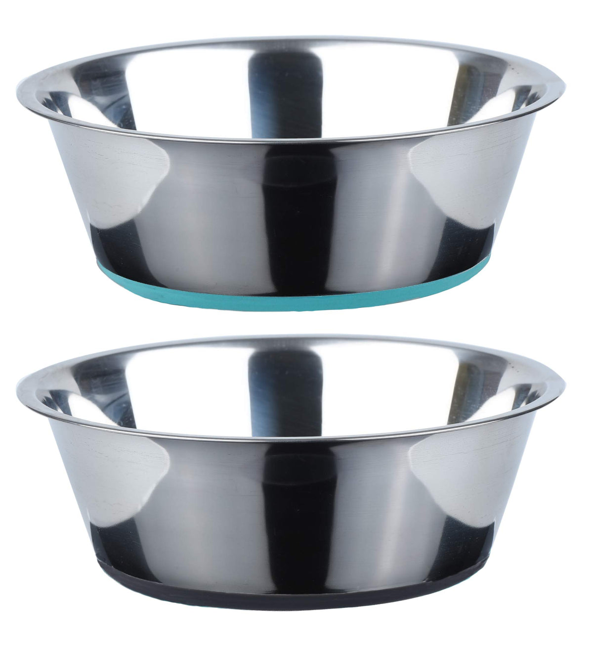 PEGGY11 Deep Stainless Steel Dog Bowls, 2 US Cup Each, 2-Pack