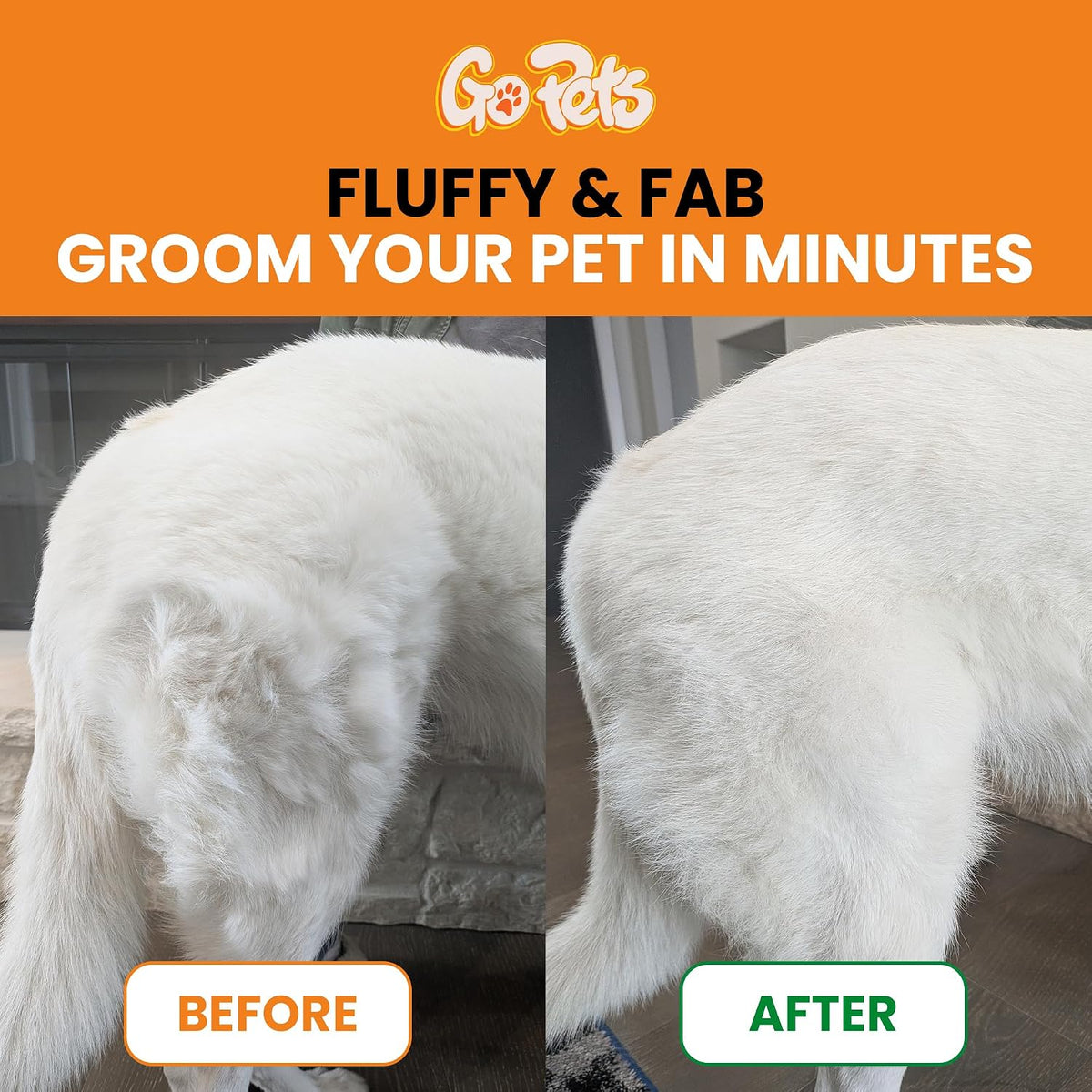 GoPets 2-in-1 Deshedding & Dematting Comb & Grooming Brush for Dogs & Cats