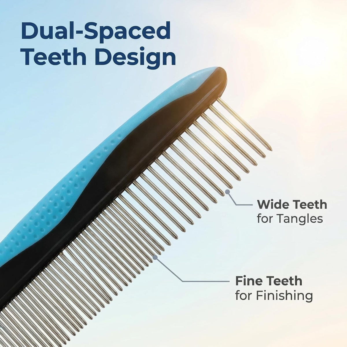 Dog Cat Grooming Brush Comb, 2-in-1 Deshedding Undercoat Rake