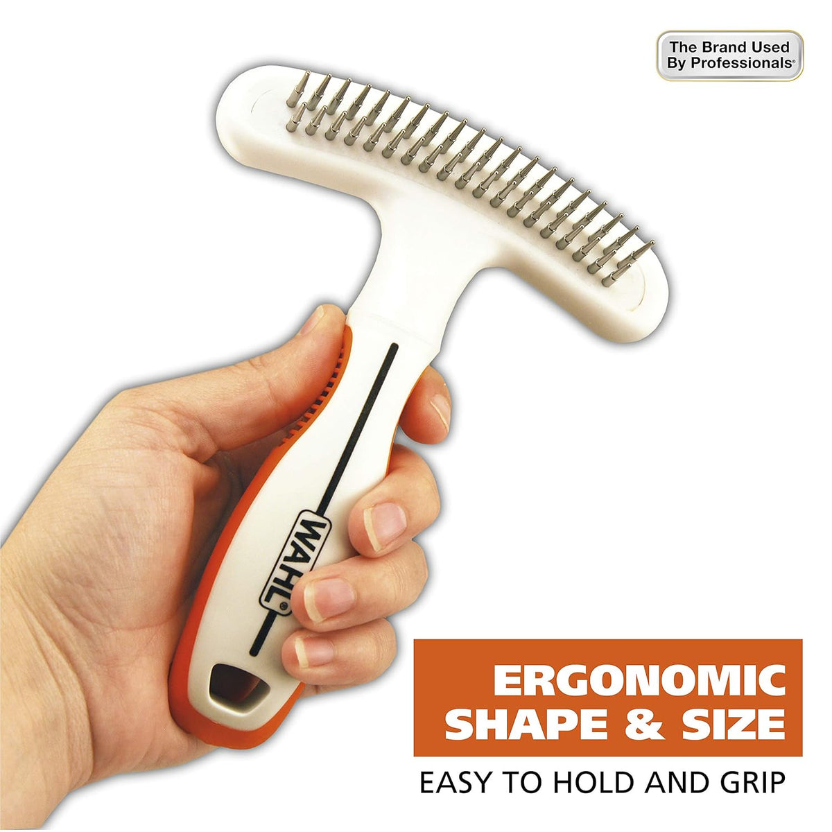 Wahl 2-in-1 Combination Double Row Pet Rake with Hair Shedding Blade
