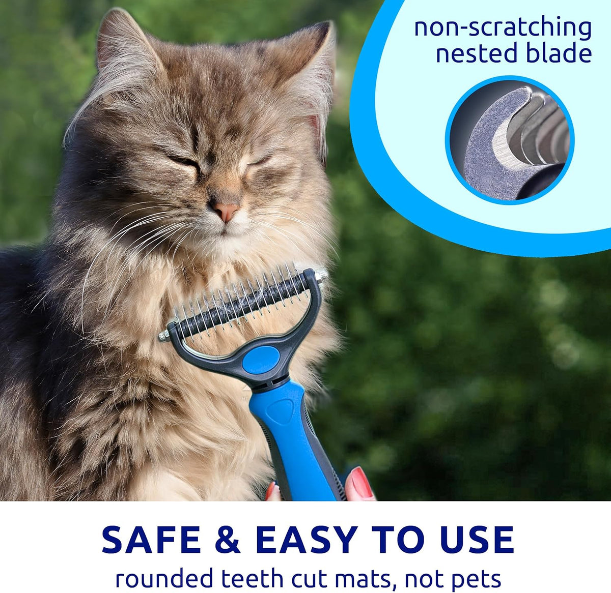 Pat Your Pet Deshedding Brush & Metal Comb Grooming Combo