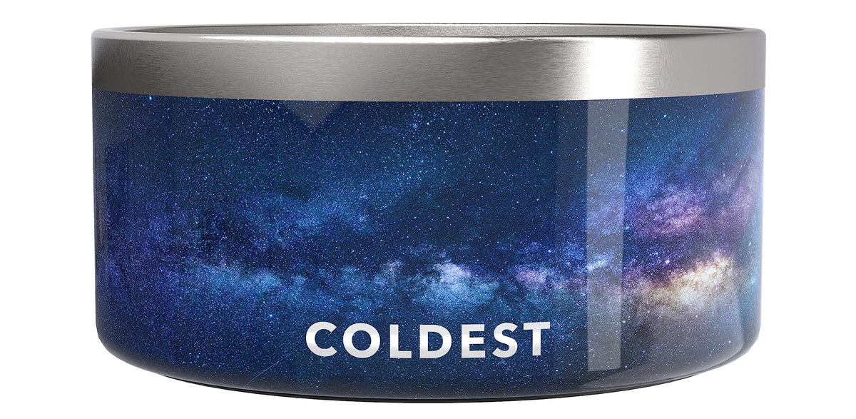 Coldest Dog Bowl - Anti Rust Metal, Non Slip, 3 Layers Insulated Stainless Steel Dog Bowls - Spill Proof & Heavy Duty - Water Bowl for Dogs, Cats & Pets, Dish Washer Safe (21 oz, Stealth Black)